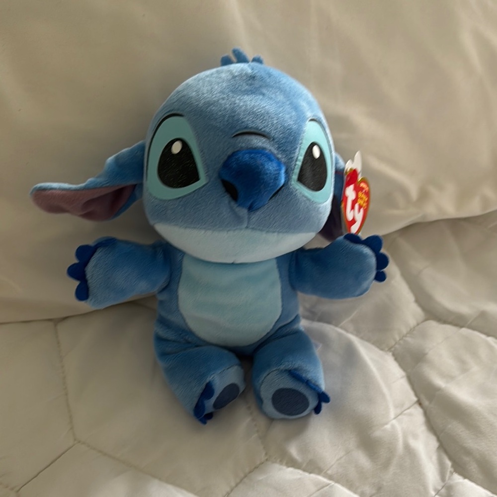 Disney Stitch blue stuffed animal TY